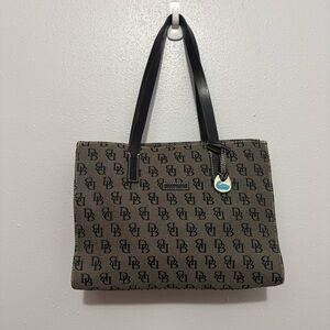 Dooney & Bourke Black and Gray Monogram Tote